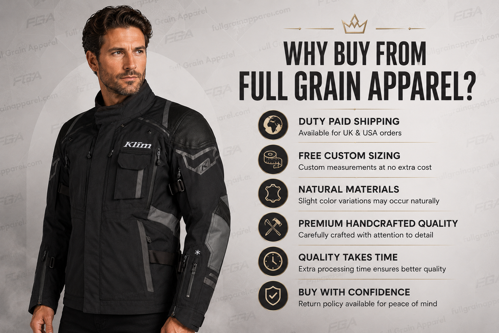 Men’s KLIM Latitude Black Motorcycle Touring Jacket By FGA