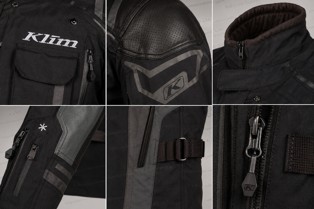 Men’s KLIM Latitude Black Motorcycle Touring Jacket By FGA