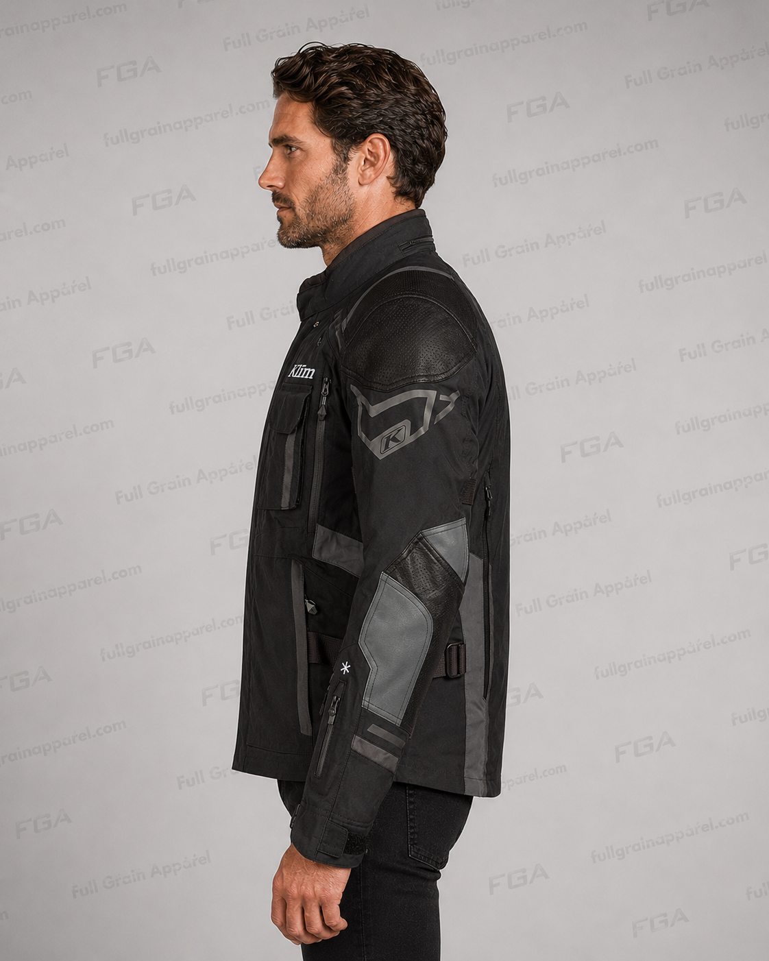 Men’s KLIM Latitude Black Motorcycle Touring Jacket By FGA