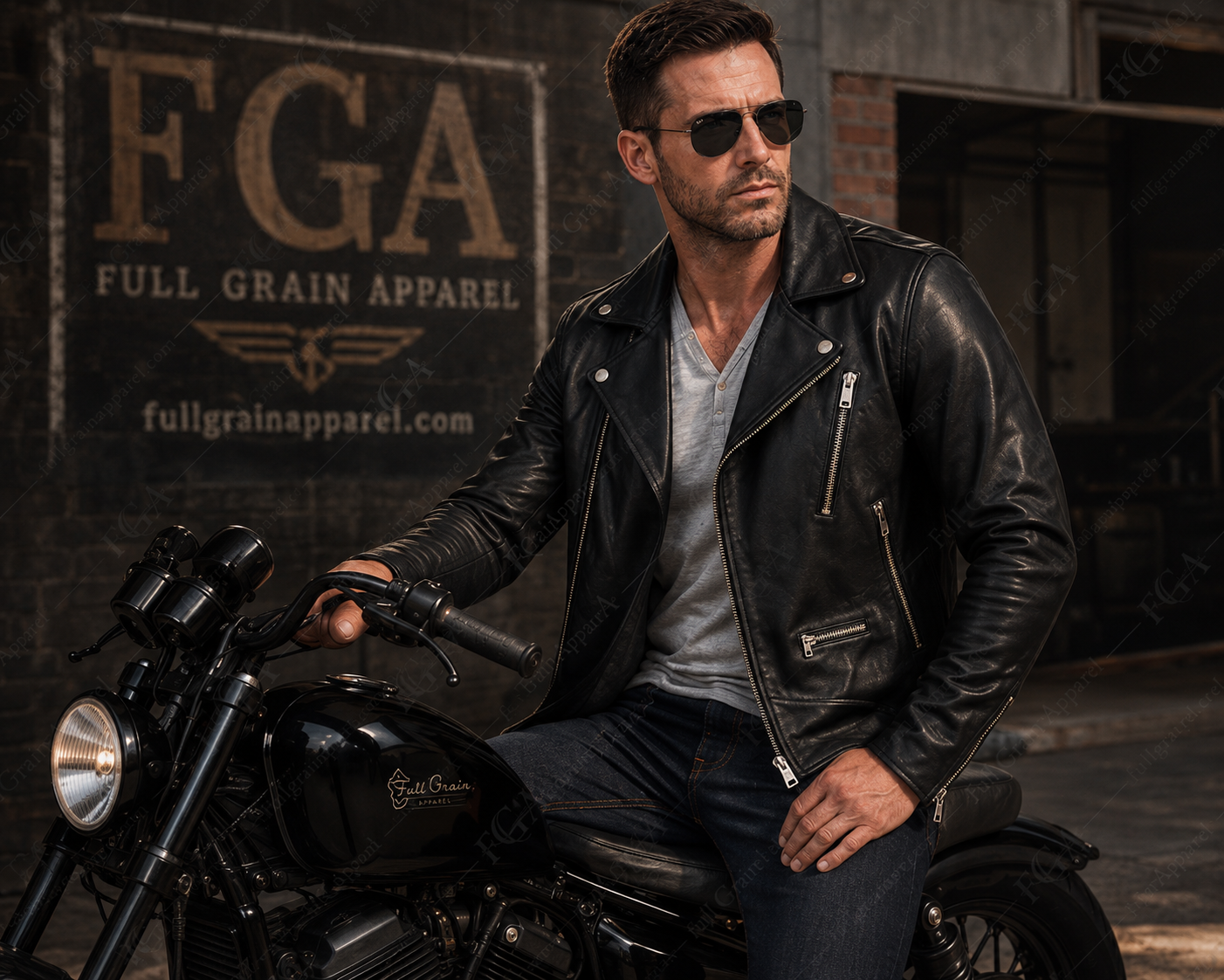 Men's Black Biker Leather Jacket | Asymmetric Moto | Full Grain Apparel