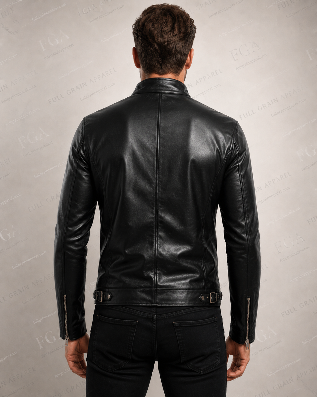 Men's Black Motorcycle Leather Jacket | Multi-Pocket | Full Grain Apparel
