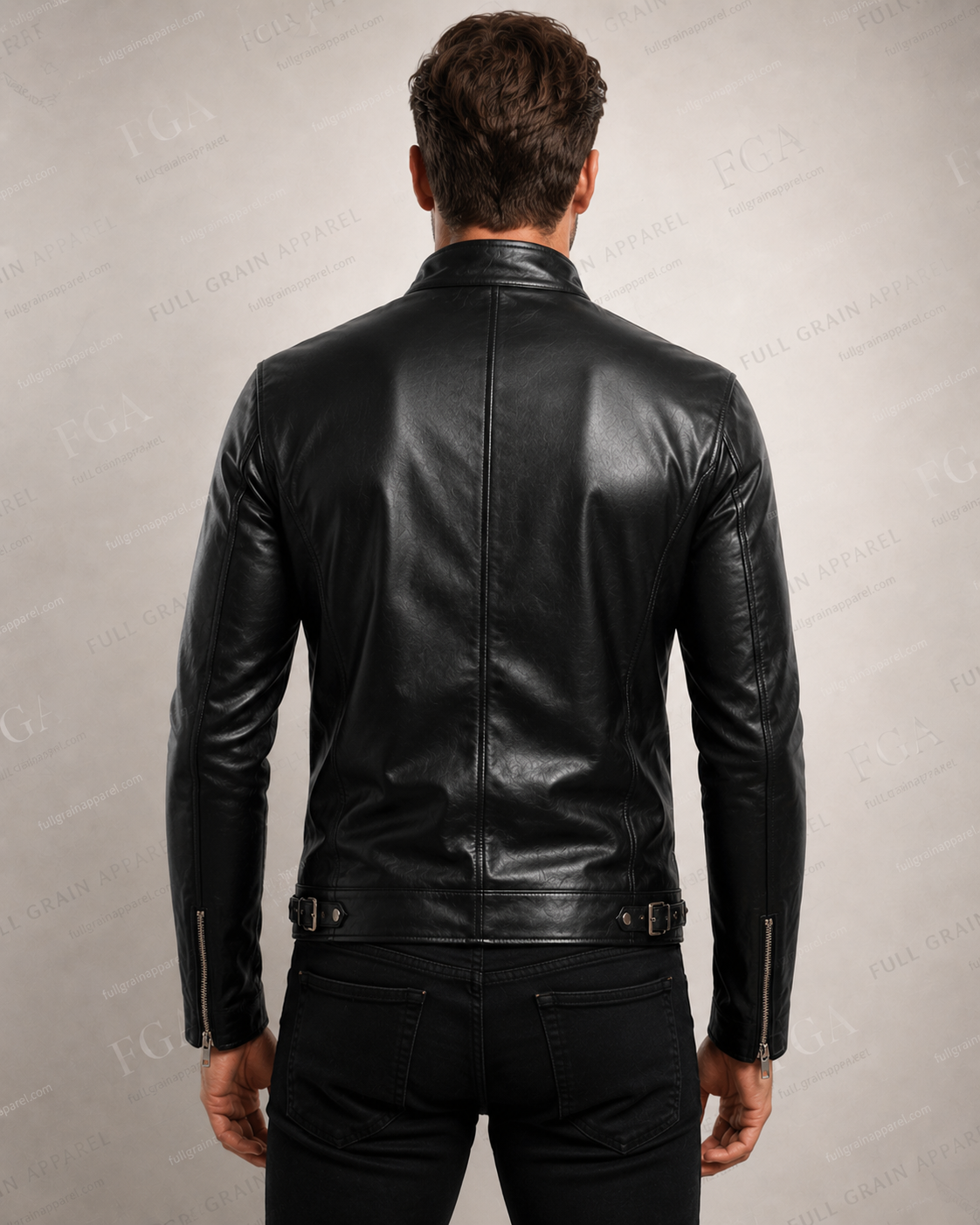 Men's Black Motorcycle Leather Jacket | Multi-Pocket | Full Grain Apparel