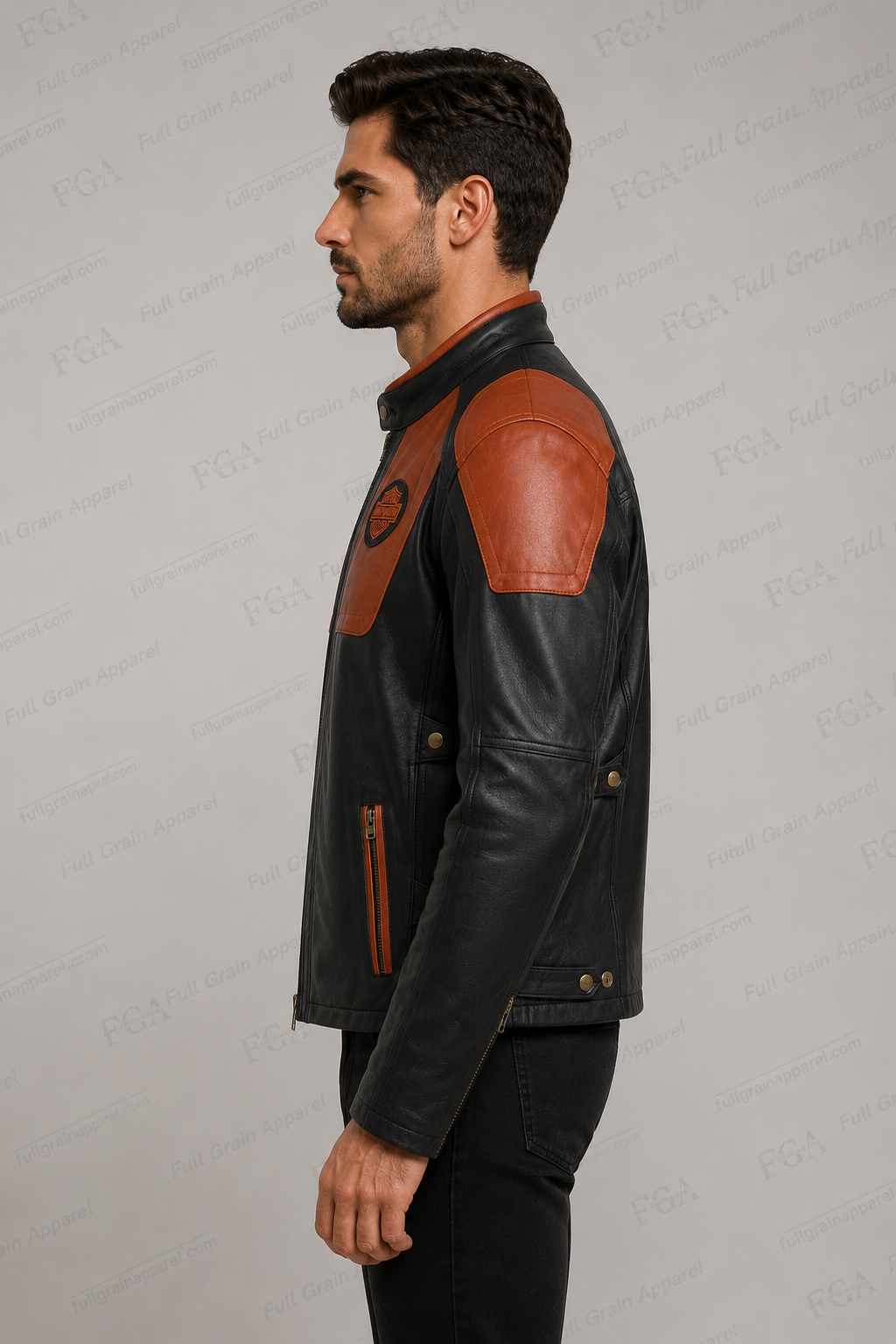 Men's Harley Inspired Cafe Racer Leather Jacket | Full Grain Apparel