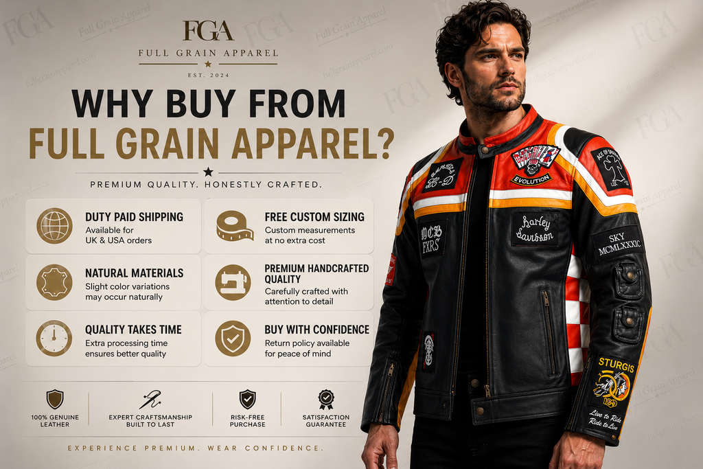 Harley-Davidson Men's Black Outlaw Racing Jacket | Full Grain Apparel