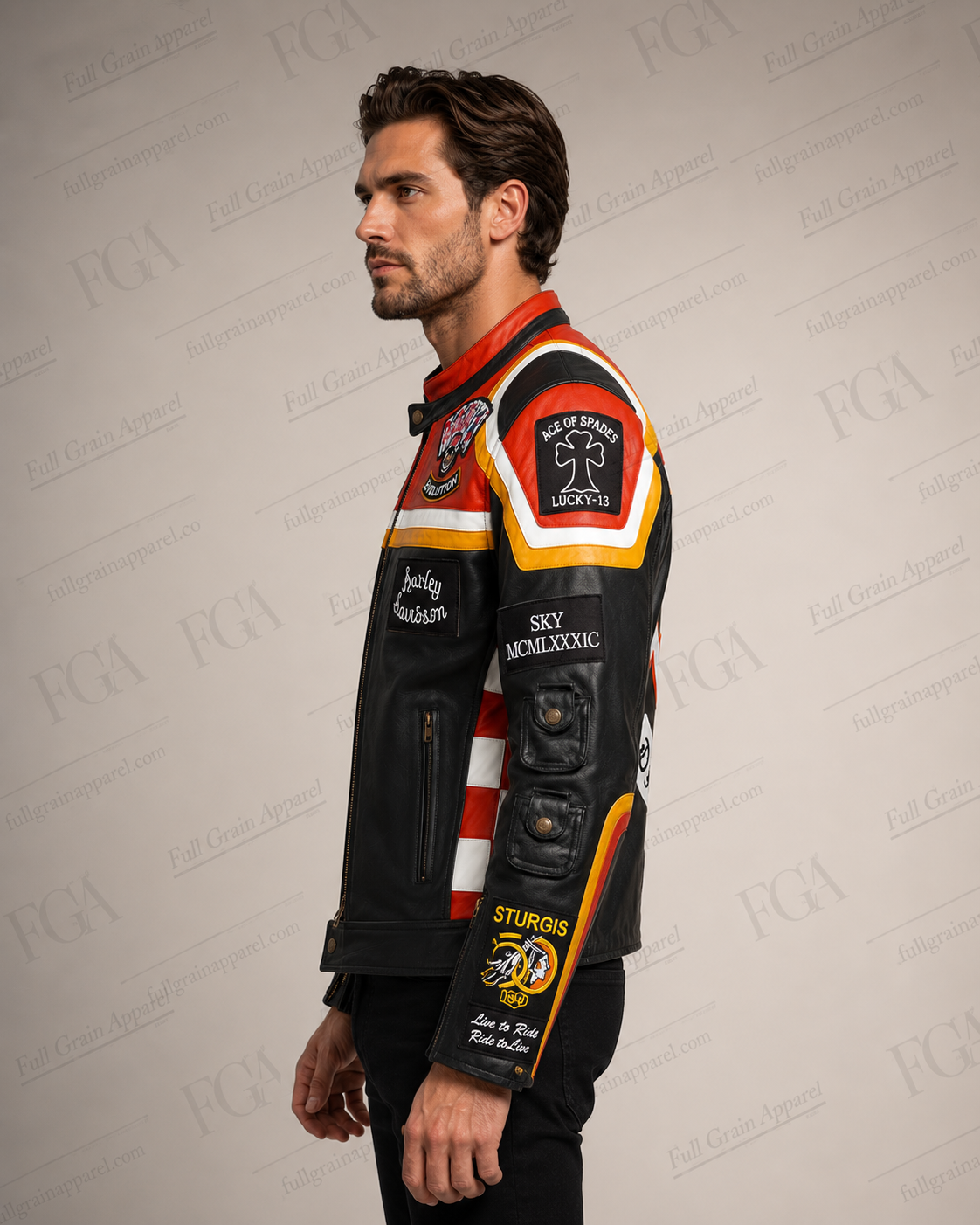 Harley-Davidson Men's Black Outlaw Racing Jacket | Full Grain Apparel