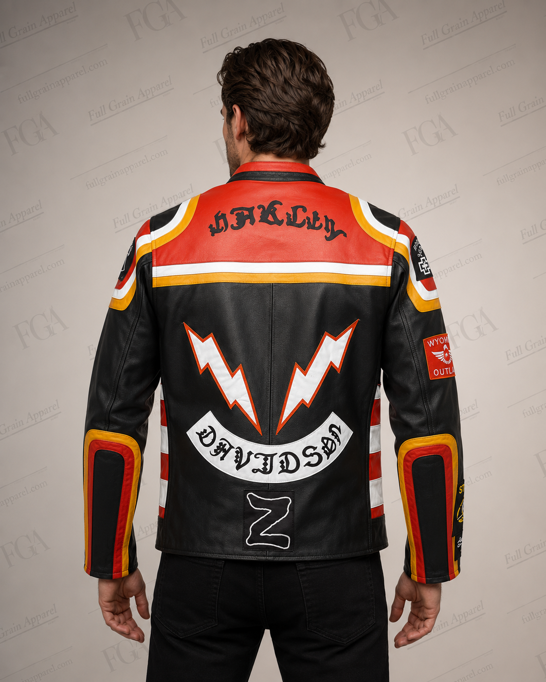 Harley-Davidson Men's Black Outlaw Racing Jacket | Full Grain Apparel