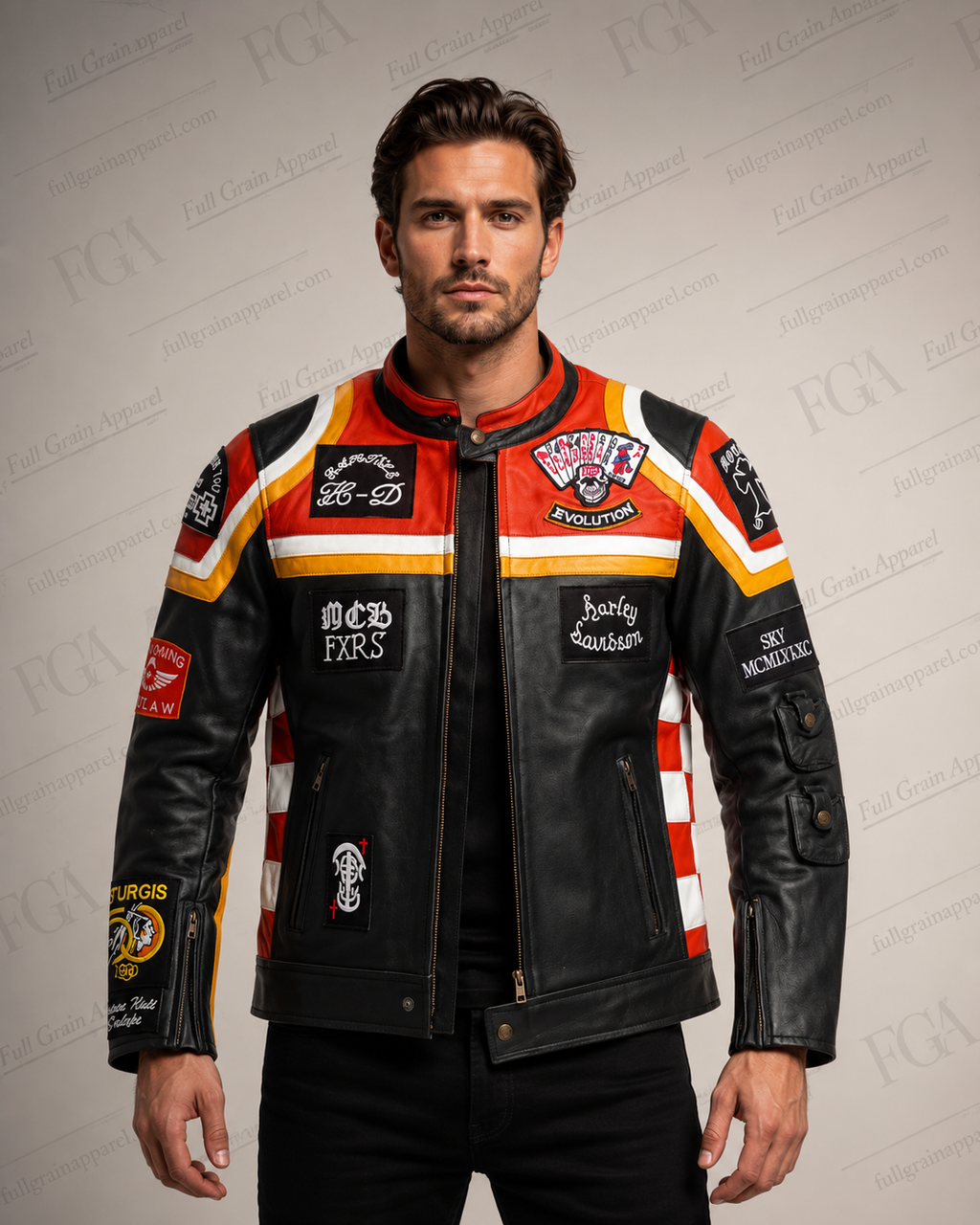 Harley-Davidson Men's Black Outlaw Racing Jacket | Full Grain Apparel