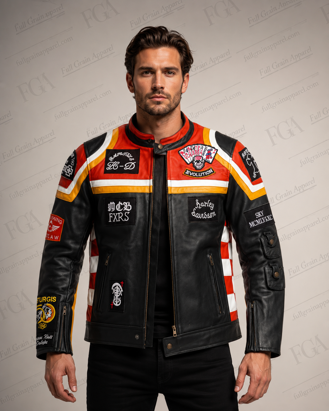 Harley-Davidson Men's Black Outlaw Racing Jacket | Full Grain Apparel