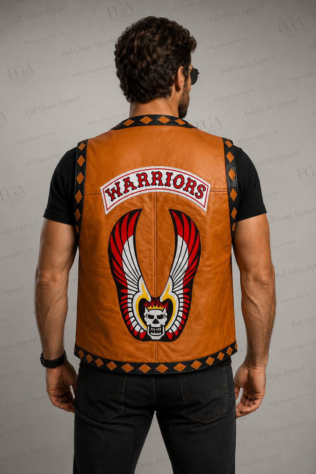 Men's Harley-Davidson Warriors Leather Motorcycle Vest | Full Grain Apparel