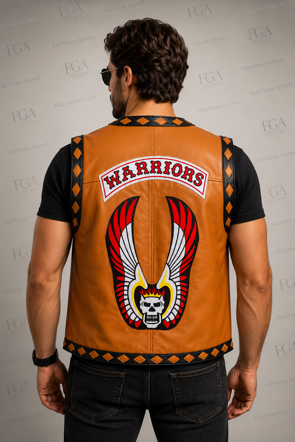 Men's Harley-Davidson Warriors Leather Motorcycle Vest | Full Grain Apparel