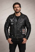 Harley-Davidson Men's Distressed Biker Leather Jacket | Full Grain Apparel