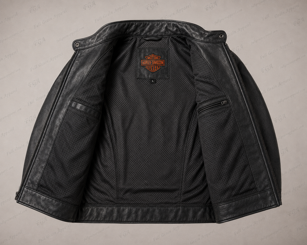 Men's Harley-Davidson Racing Stripe Leather Jacket | Full Grain Apparel