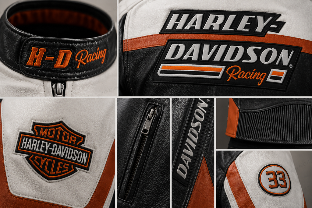 Men's Harley-Davidson Screamin’ Eagle Racing Leather Jacket |Full Grain Apparel