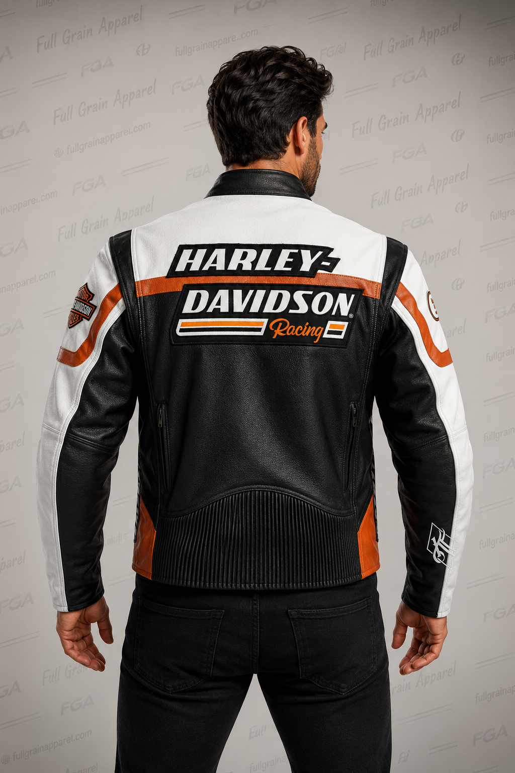 Men's Harley-Davidson Screamin’ Eagle Racing Leather Jacket |Full Grain Apparel