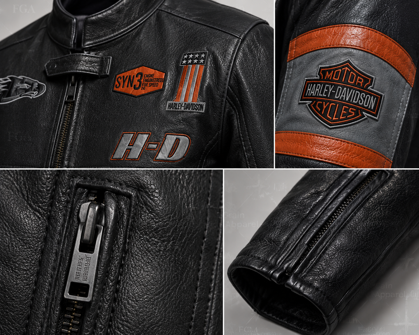 Men's Harley-Davidson Racing Leather Jacket | Full Grain Apparel
