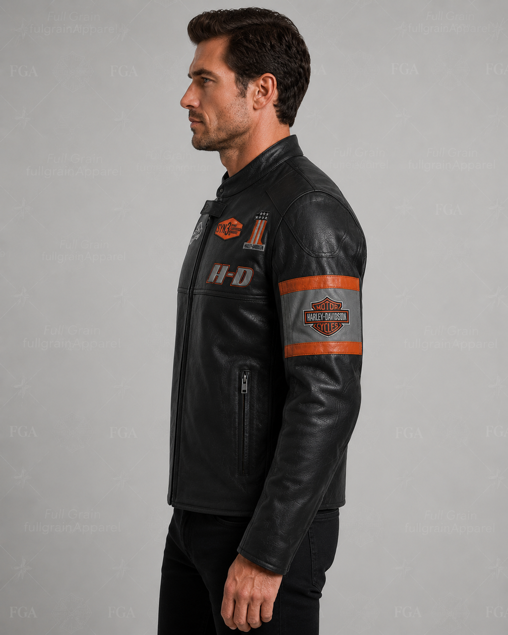 Men's Harley-Davidson Racing Leather Jacket | Full Grain Apparel