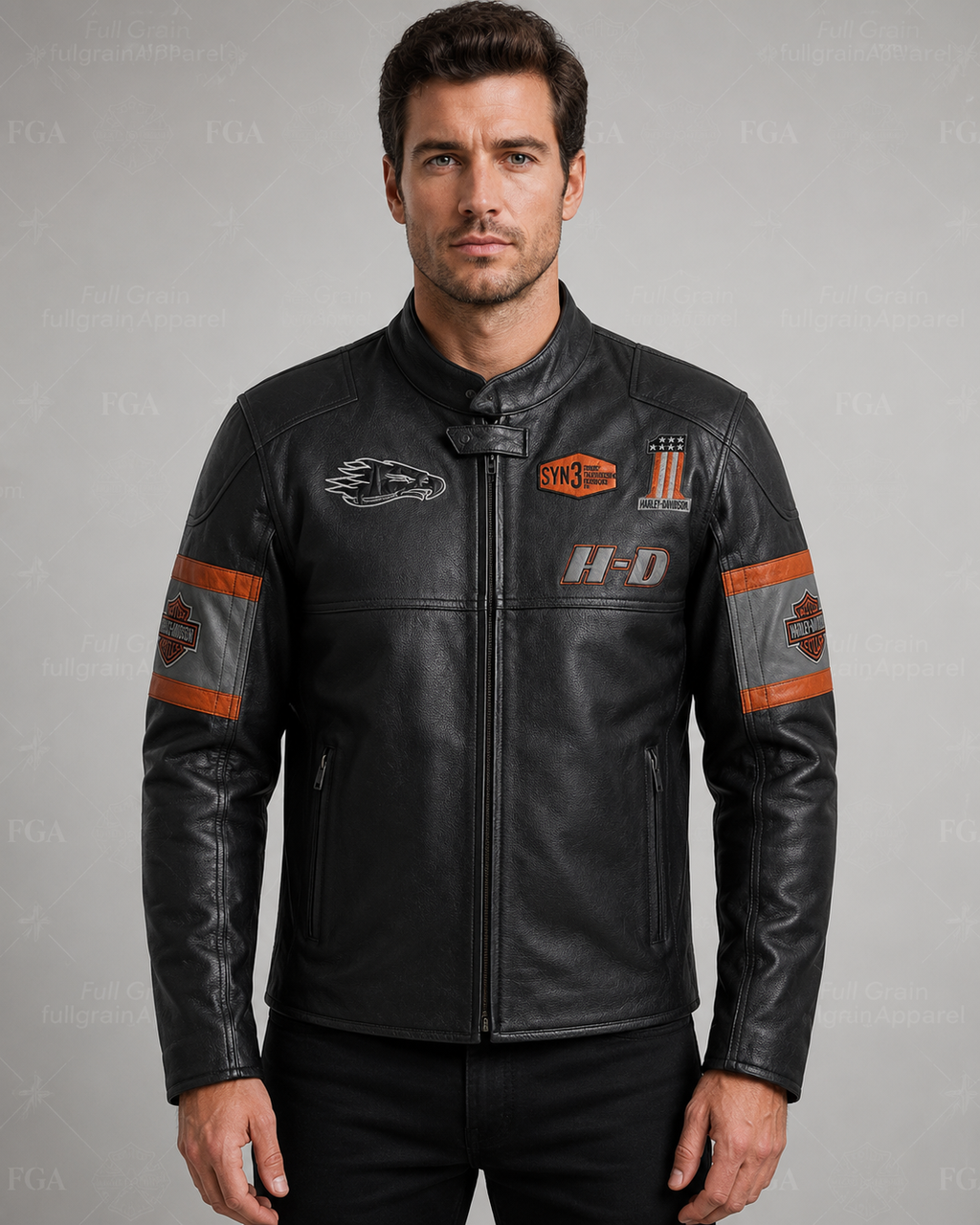 Men's Harley-Davidson Racing Leather Jacket | Full Grain Apparel