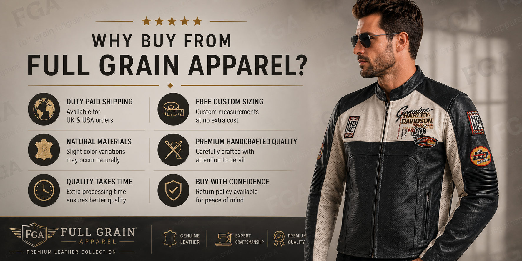 Men's Harley-Davidson 1903 Leather Jacket | Full Grain Apparel