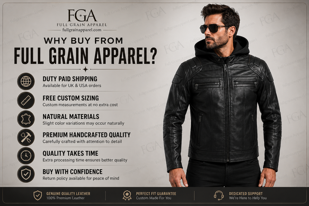 Harley-Davidson Skull Hooded Leather Jacket for Men | Full Grain Apparel