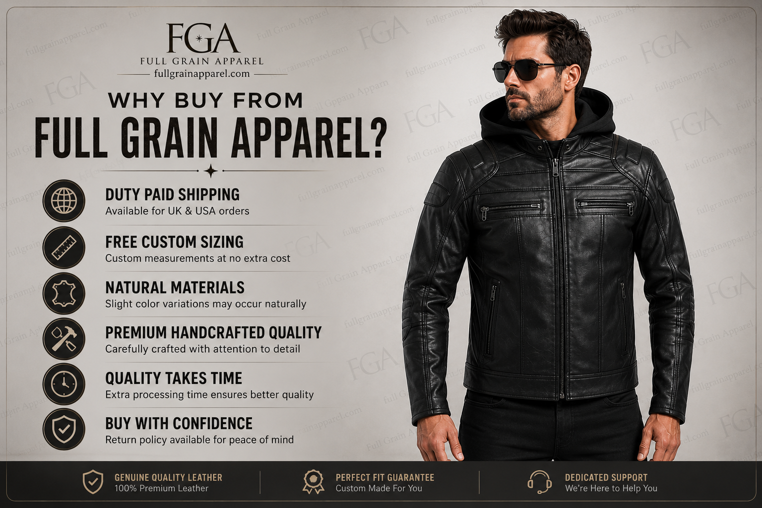 Harley-Davidson Skull Hooded Leather Jacket for Men | Full Grain Apparel
