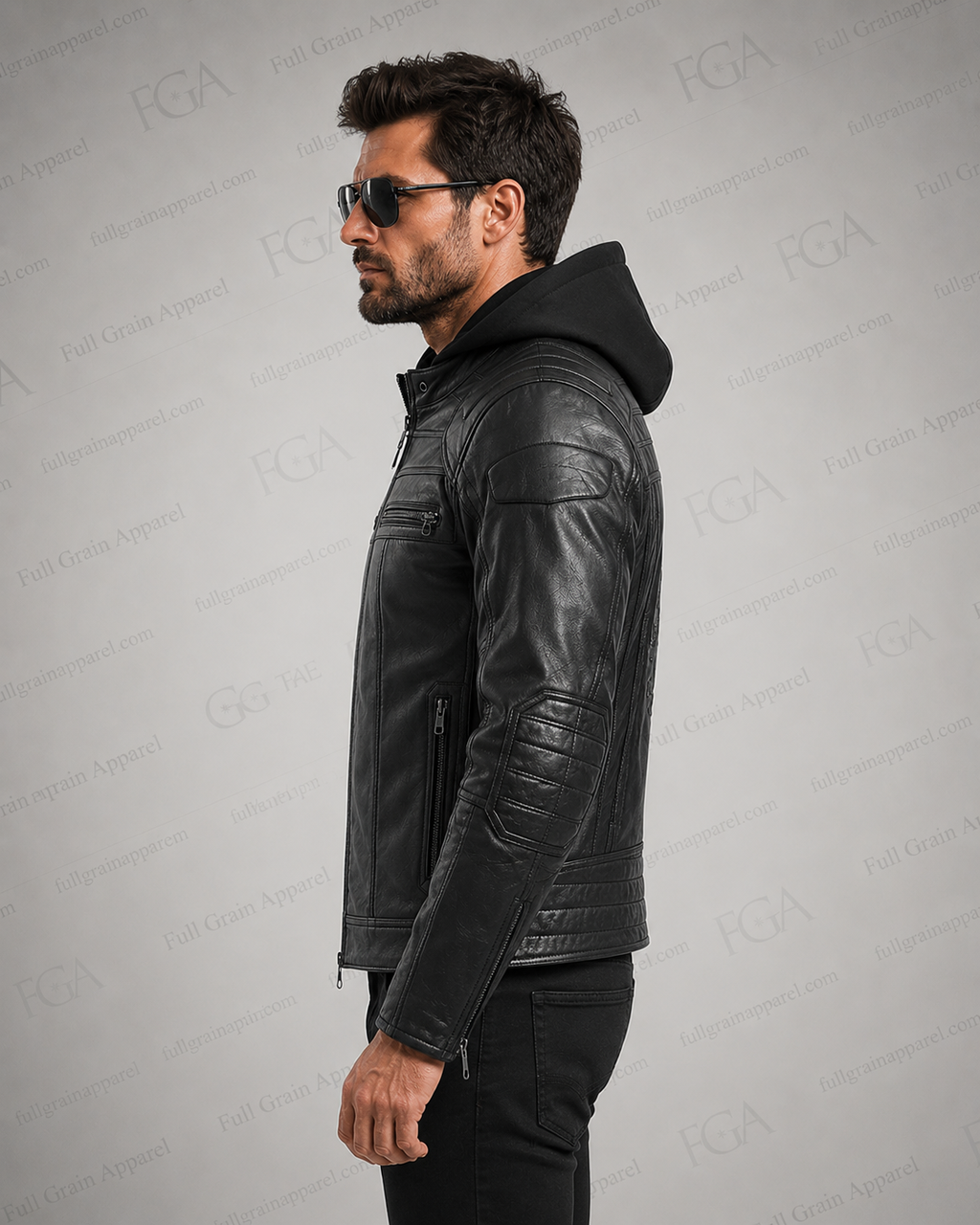 Harley-Davidson Skull Hooded Leather Jacket for Men | Full Grain Apparel
