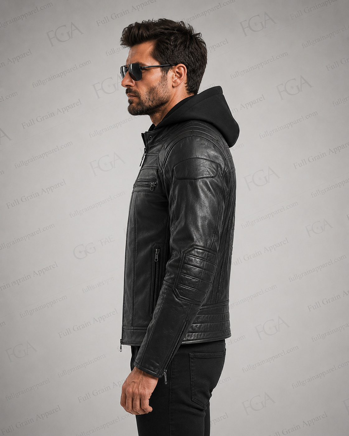 Harley-Davidson Skull Hooded Leather Jacket for Men | Full Grain Apparel