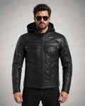 Harley-Davidson Skull Hooded Leather Jacket for Men | Full Grain Apparel