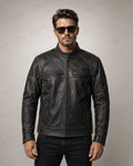 Men’s Harley-Davidson Cafe Racer Leather Jacket | Full Grain Apparel