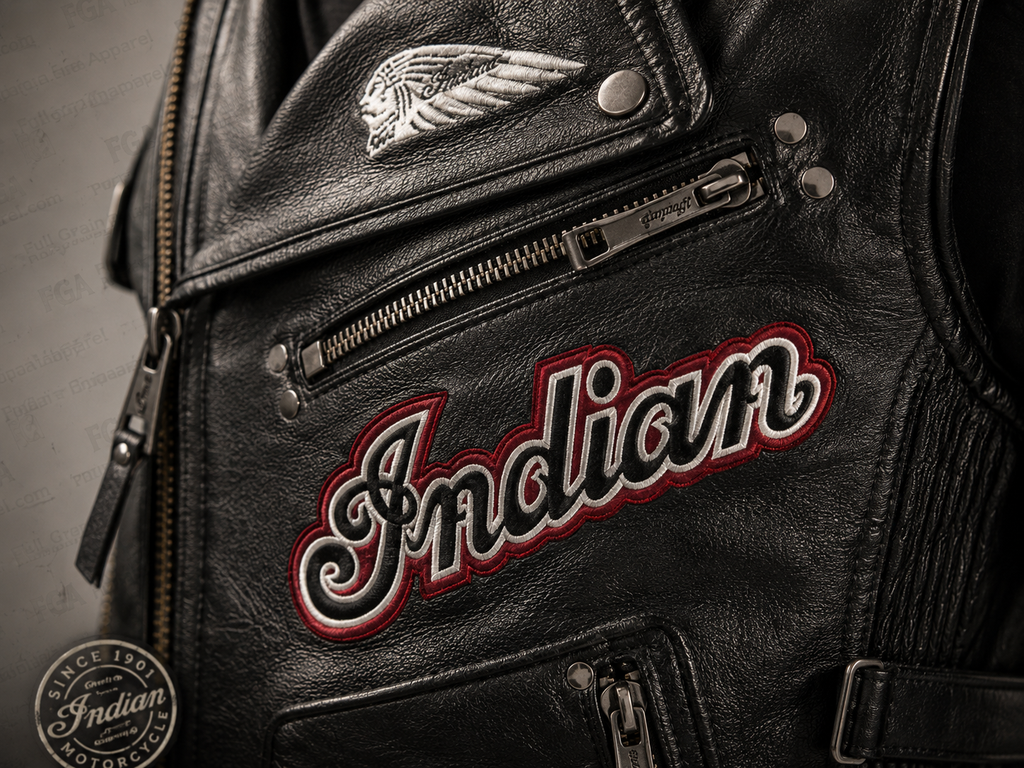 Men’s Indian Motorcycle Leather Vest for Men | Full Grain Apparel