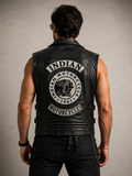 Men’s Indian Motorcycle Leather Vest for Men | Full Grain Apparel