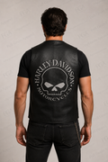 Harley-Davidson Skull Motorcycle Vest for Men | Full Grain Apparel