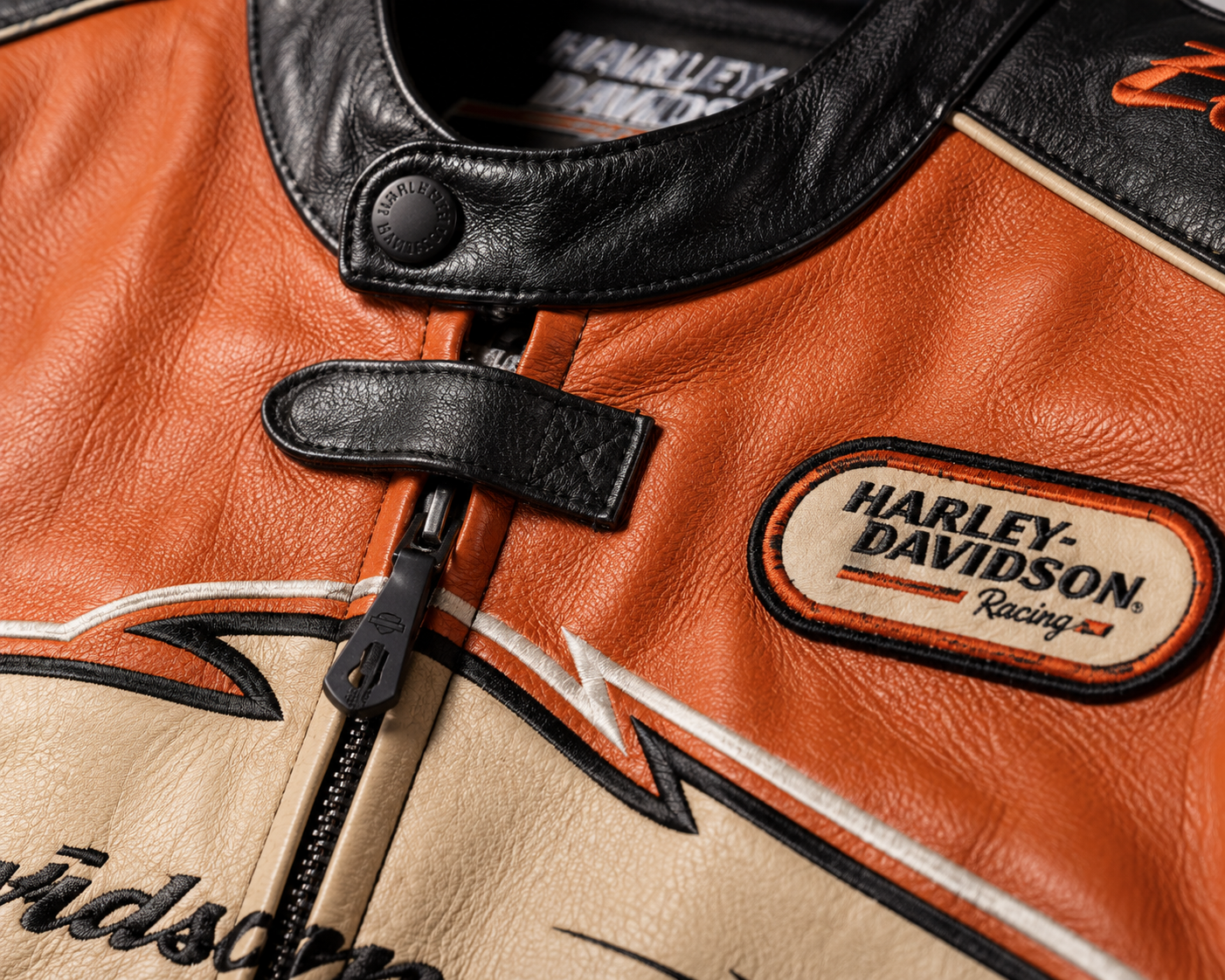 Men’s Harley-Davidson Racing Leather Jacket | Full Grain Apparel
