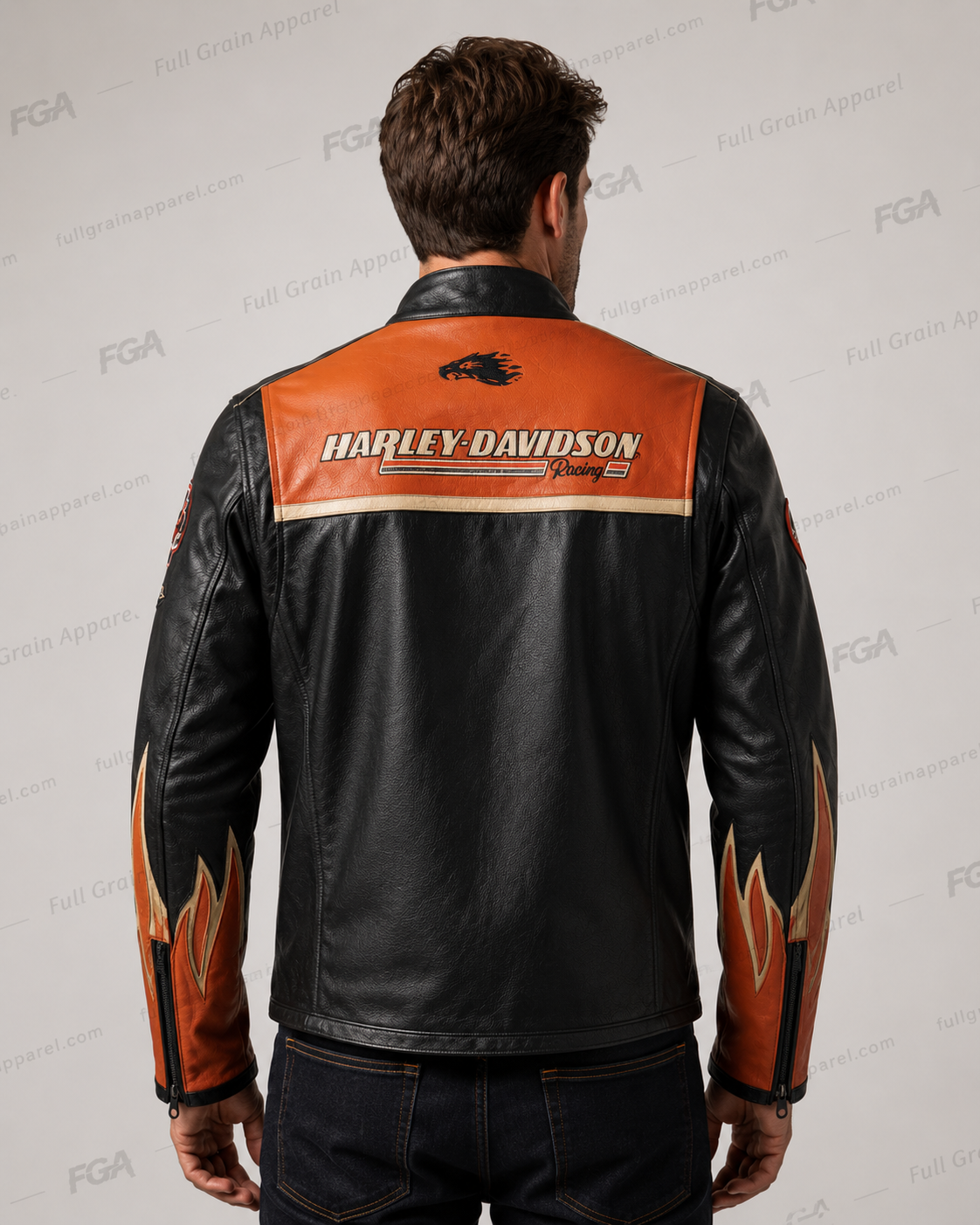 Men’s Harley-Davidson Racing Leather Jacket | Full Grain Apparel