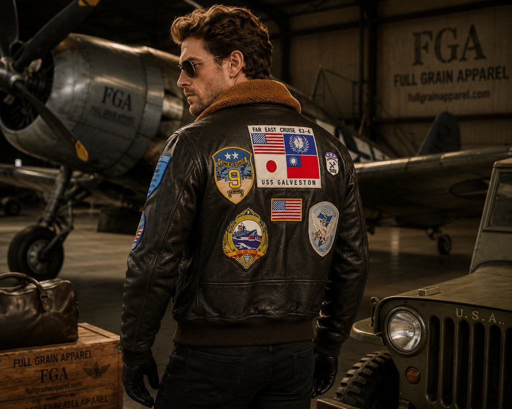 Men's Top Gun G-1 Naval Aviator Leather Jacket | Full Grain Apparel
