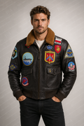 Men's Top Gun G-1 Naval Aviator Leather Jacket | Full Grain Apparel