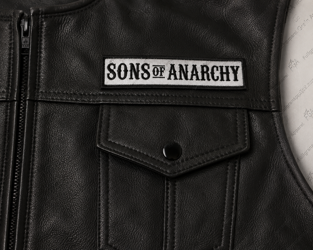 Men's Sons of Anarchy Leather Biker Vest | Full Grain Apparel