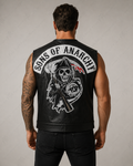 Men's Sons of Anarchy Leather Biker Vest | Full Grain Apparel