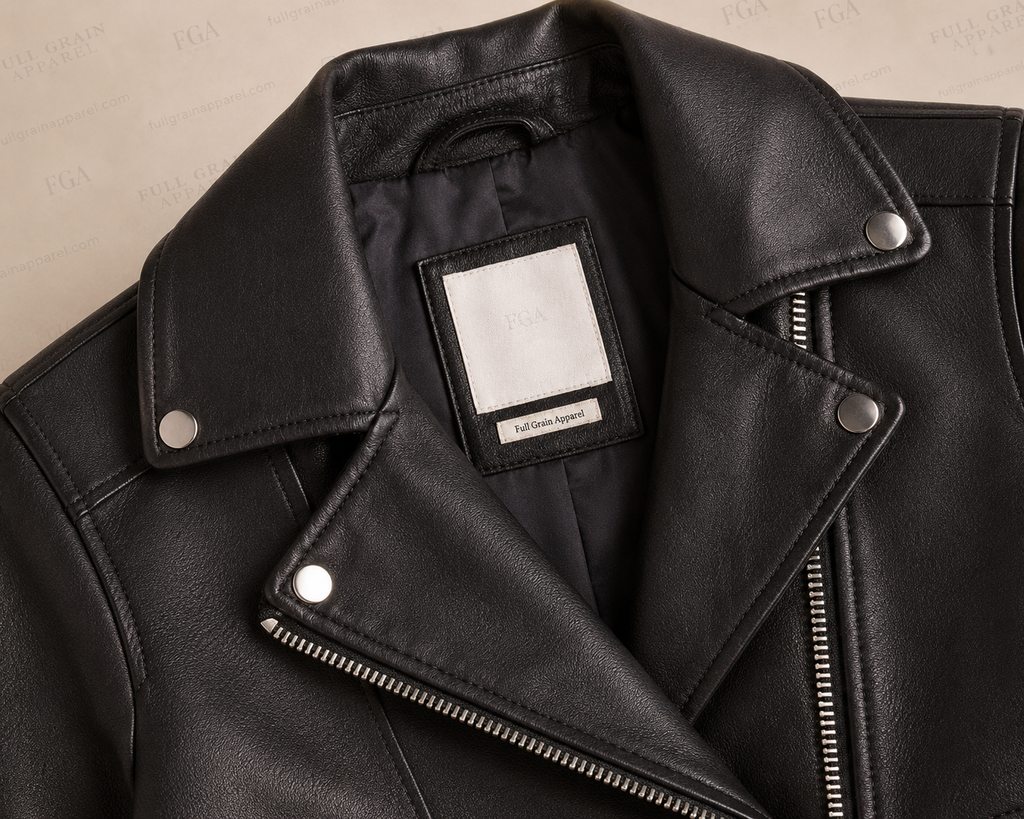 Women's Black Biker Leather Jacket | Vintage Moto | Full Grain Apparel