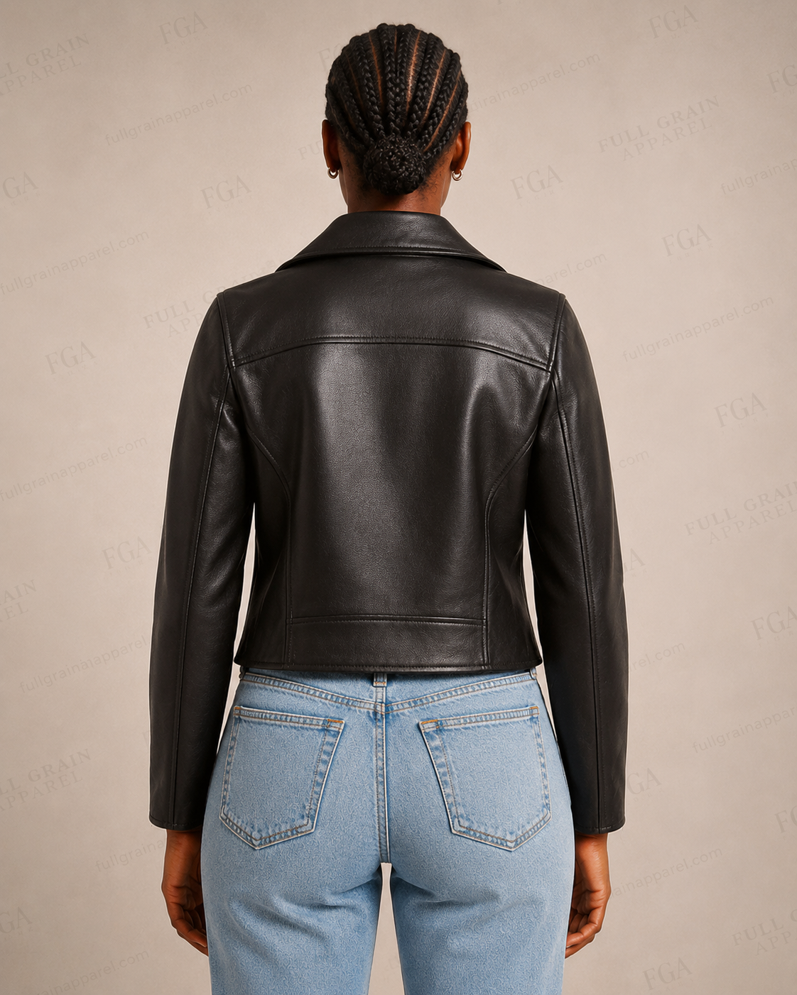 Women's Black Biker Leather Jacket | Vintage Moto | Full Grain Apparel