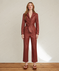 Women's Burgundy Leather Jumpsuit | Fitted Moto Romper | Full Grain Apparel