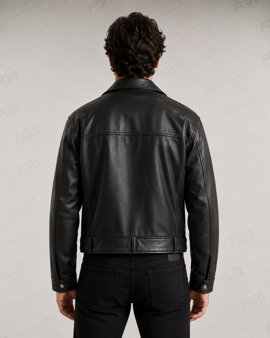 Men's Black Biker Leather Jacket | Vintage Moto | Full Grain Apparel