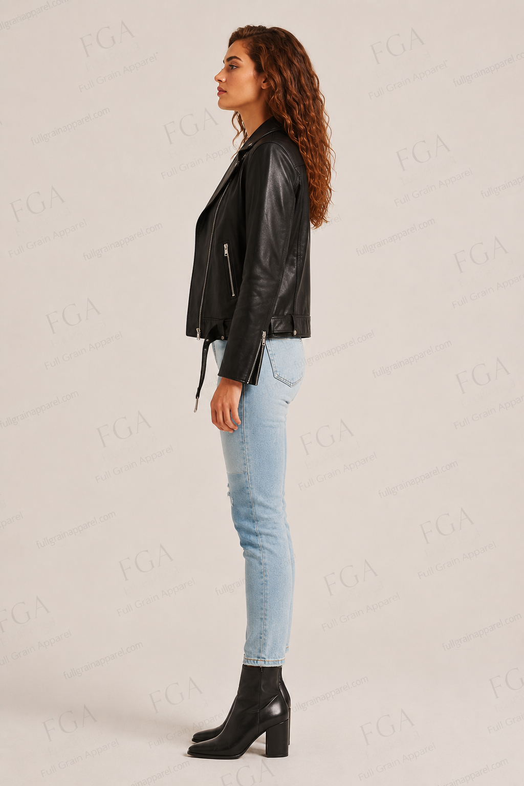 Women's Black Biker Leather Jacket | Luxury Moto | Full Grain Apparel