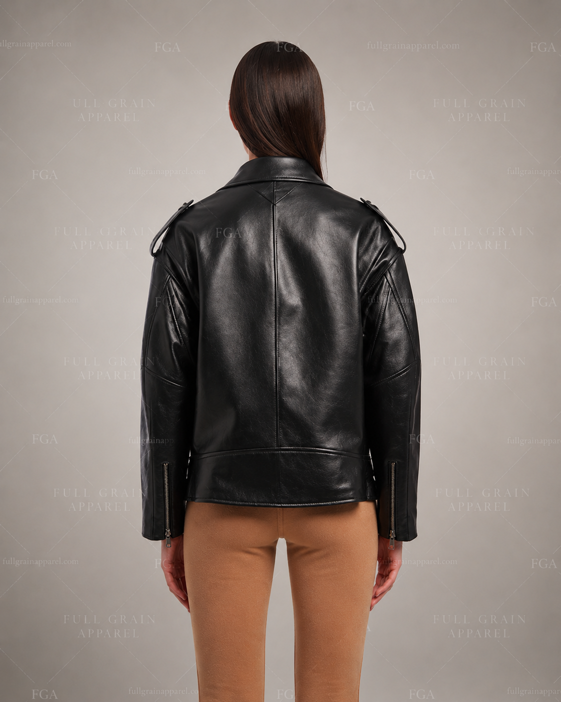 Women's Black Biker Leather Jacket | Luxury Moto | Full Grain Apparel