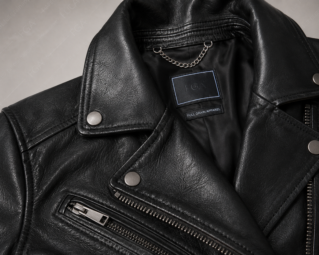 Women's Black Biker Leather Jacket | Classic Moto | Full Grain Apparel