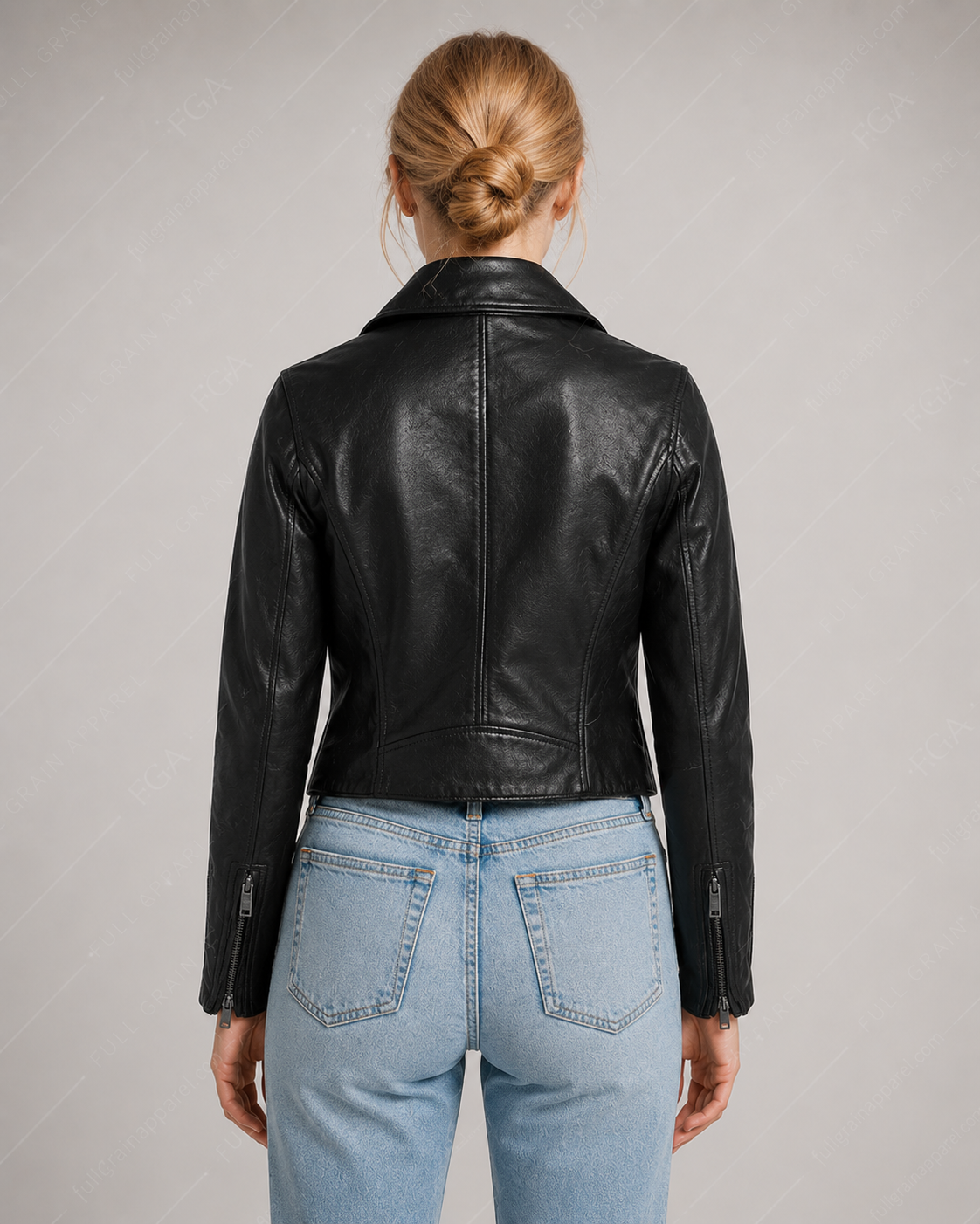 Women's Black Biker Leather Jacket | Classic Moto | Full Grain Apparel