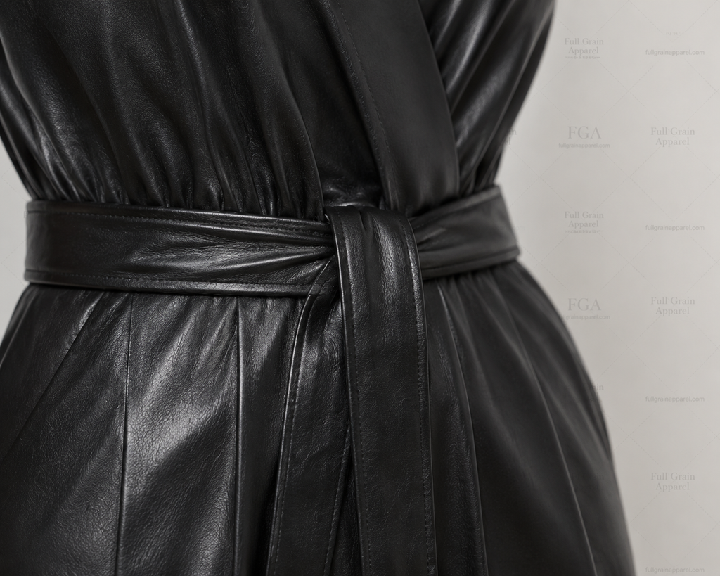 Women's Black Leather Jumpsuit | Luxury One Piece | Full Grain Apparel