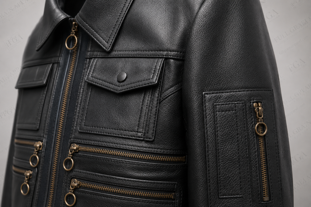 Women's Black Bomber Leather Jacket | Military Aviator | Full Grain Apparel