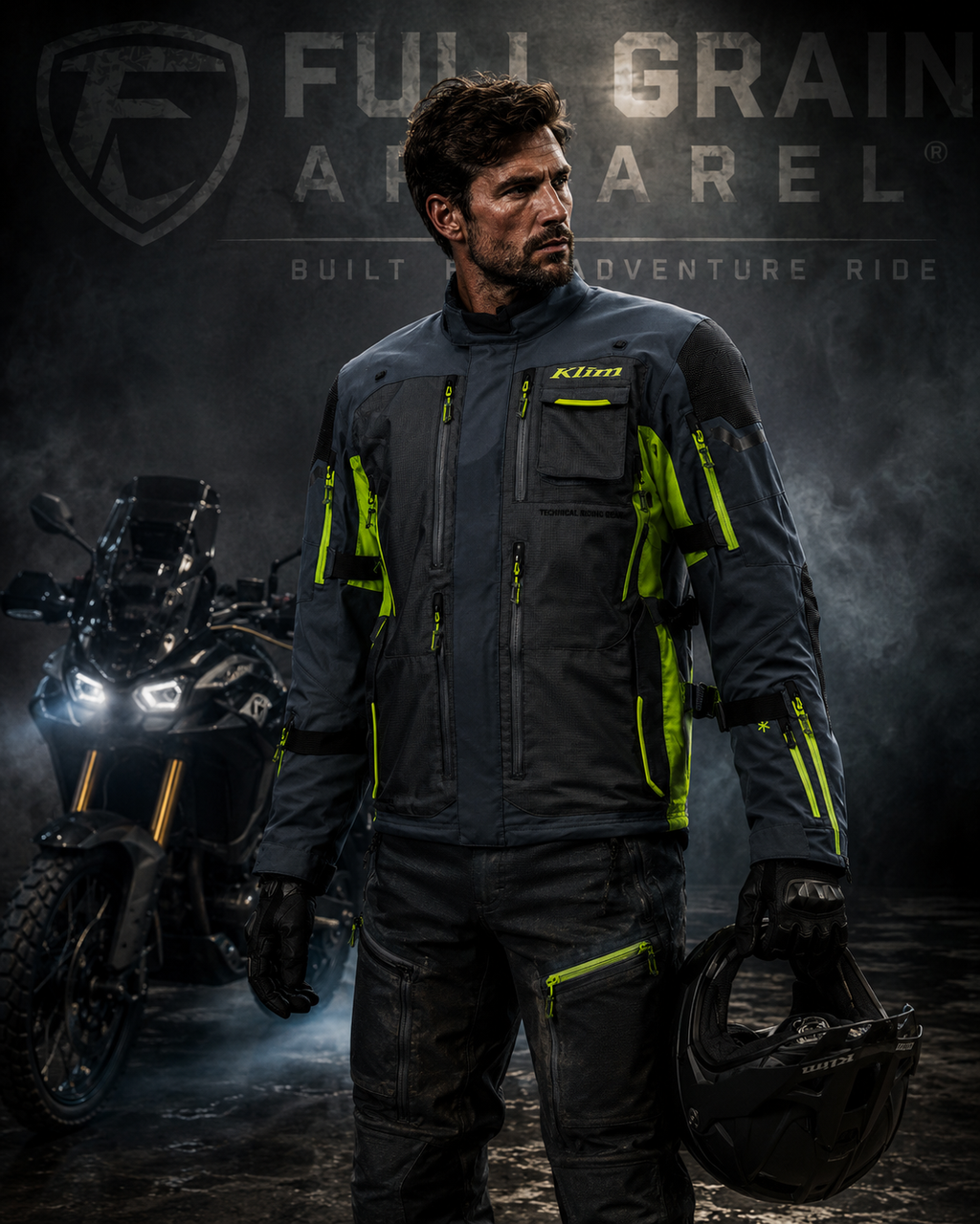 Men's Adventure Touring Motorcycle Jacket _ Klim Riding Gear_ Full Grain Apparel