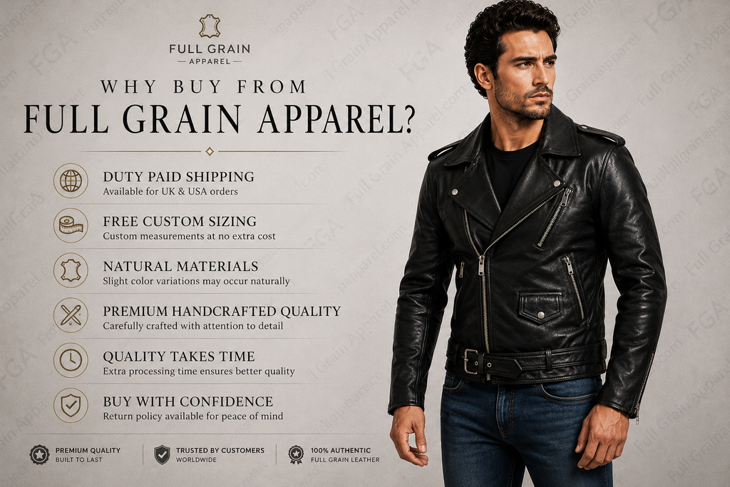 Chaqueta de cuero de motociclista negra para hombre, estilo moto, prenda de piel de grano completo