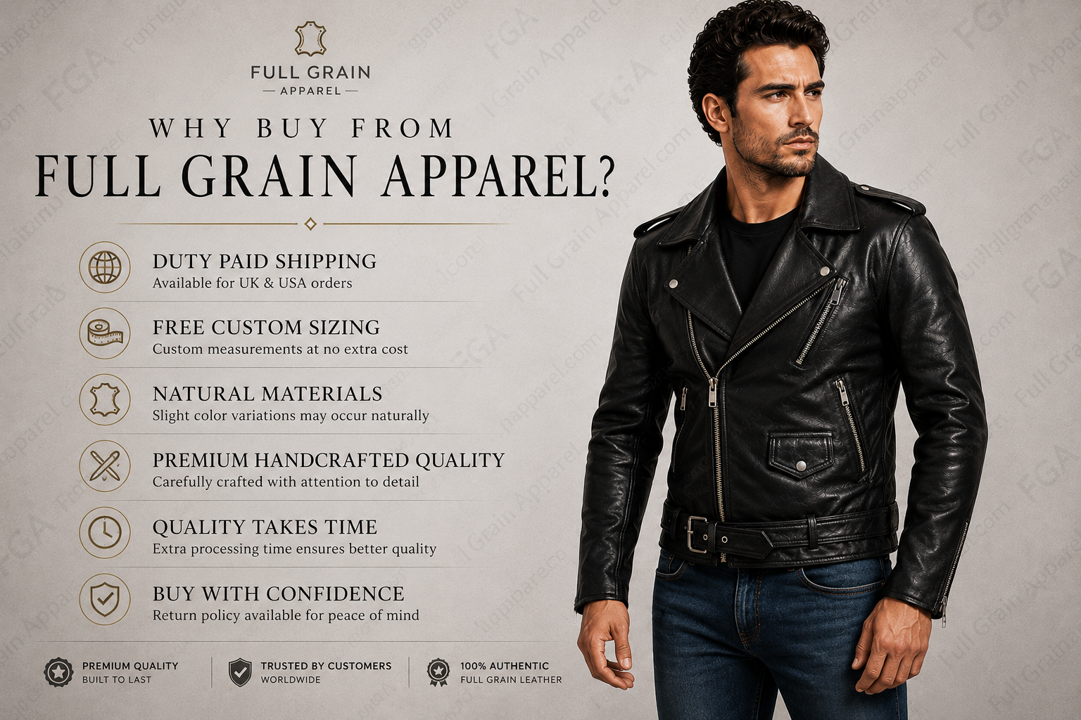 Chaqueta de cuero de motociclista negra para hombre, estilo moto, prenda de piel de grano completo